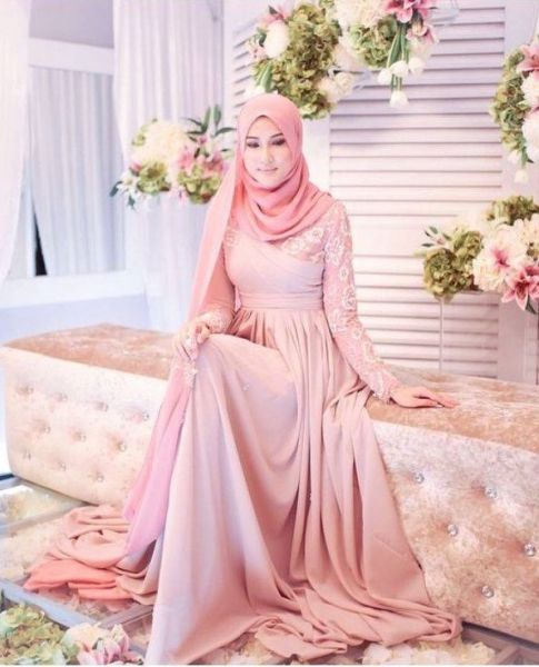 jubah pengantin muslimah