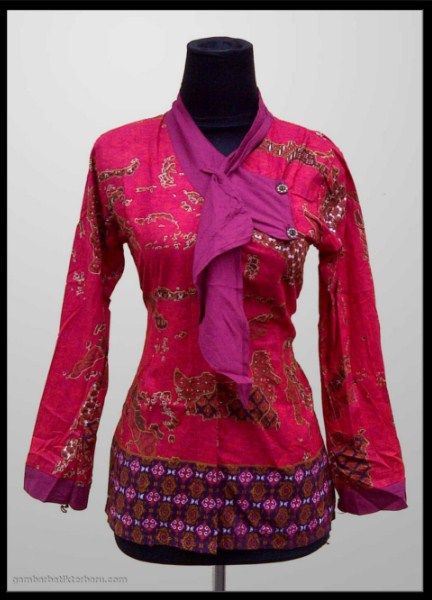 baju batik kerja wanita muslim