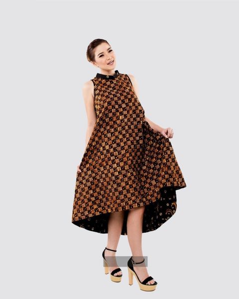 model baju kerja kantor batik kombinasi polos