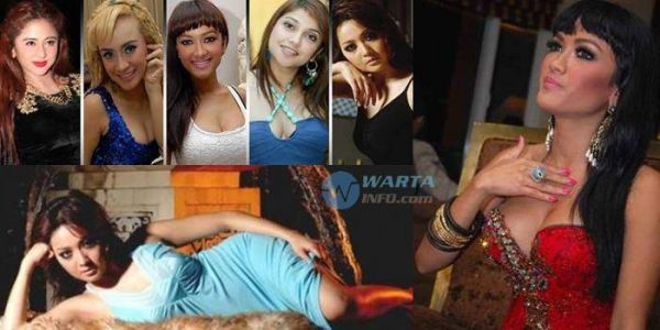 gambar artis pakai selendang