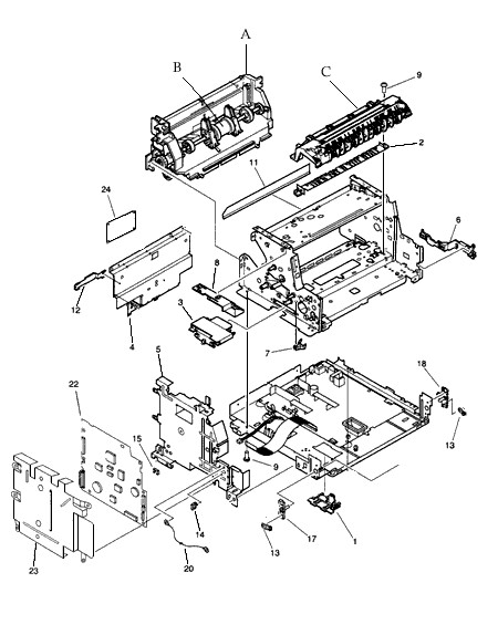 hp officejet pro parts diagram