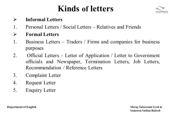 surat resmi dan bagiannya